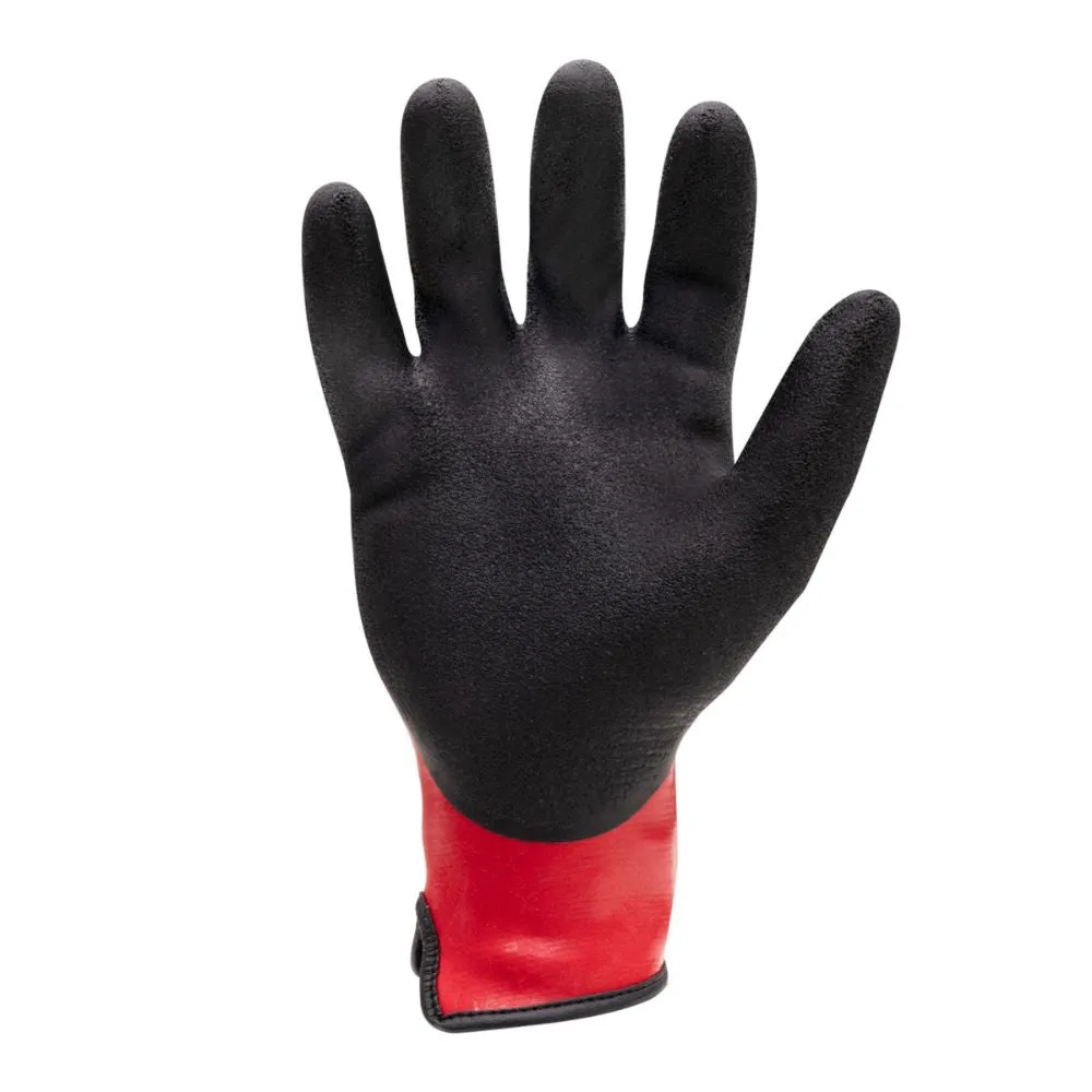 212 Performance AXSDG-05-010PR AX360 Shield Grip Latex-dipped Gloves, Large Black;Red