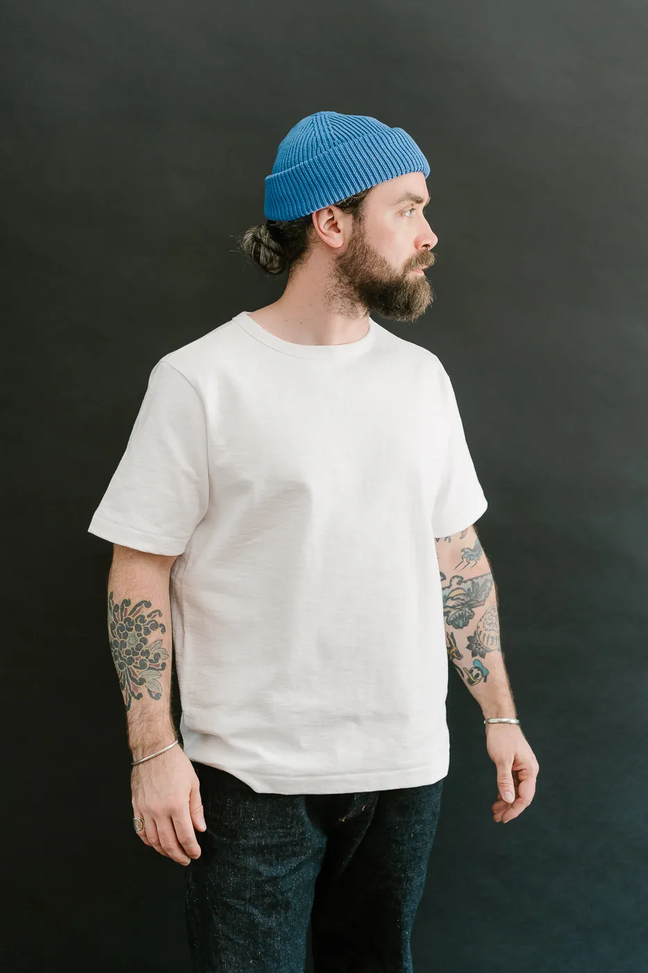 2S14.01 - 13.4oz Loopwheeled Heavy T-Shirt Relaxed Fit - White