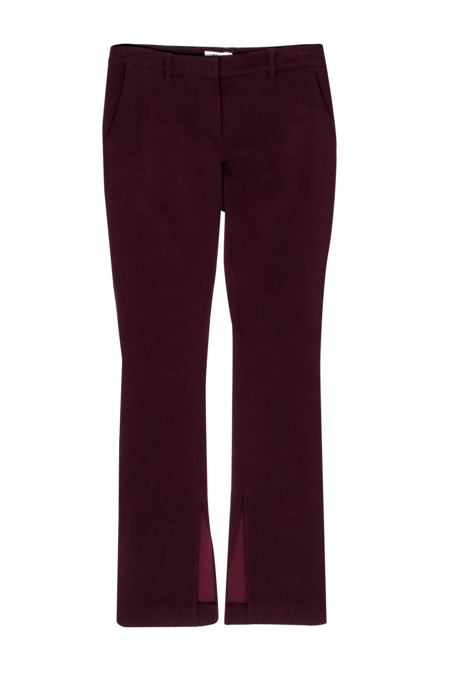 A.L.C. - Burgundy Split Hem Skinny Slacks Sz 4