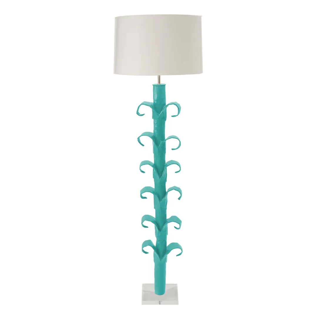 Aly Leaf Floor Lamp in Green