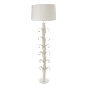 Aly Leaf Floor Lamp in White