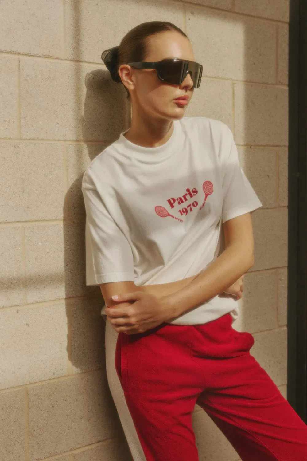 Araminta James | French Tennis Tee - Warm White