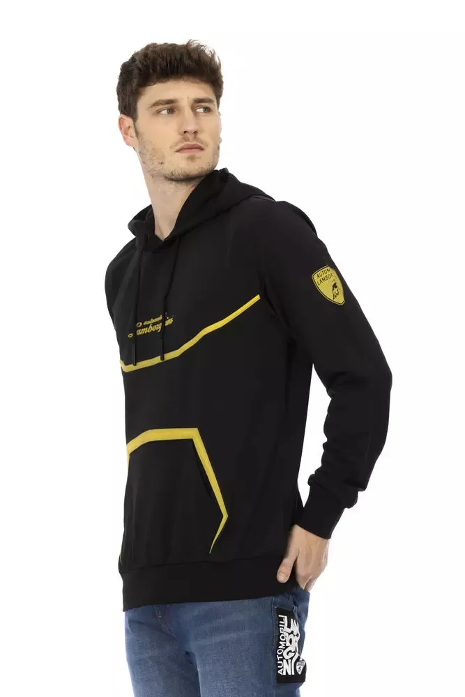 Automobili Lamborghini Black Polyester Men Hoodie