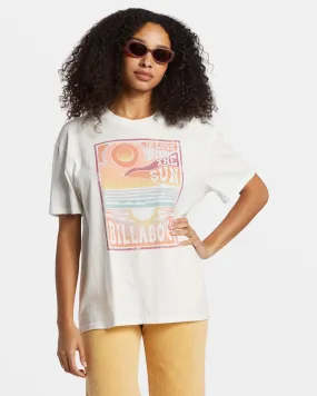 BILLABONG WITH THE SUN WOMENS TEE - WHITE