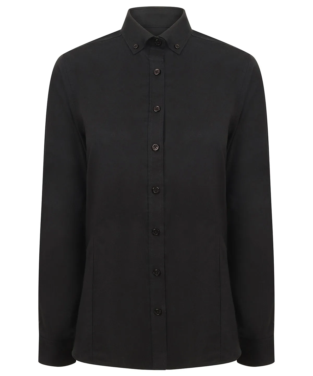 Black - Women's modern long sleeve Oxford shirt