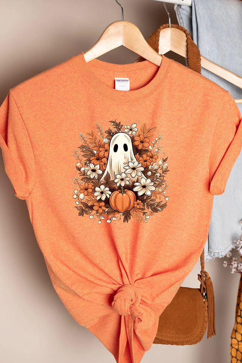 Boho Autumn Boo Short Sleeve Relaxed Fit T-Shirt