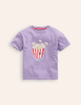 Boucle Relaxed T-shirt-Misty Lavender Popcorn