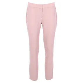 Burberry London Mid-Waist Straight-Cut trousers in Pink Acetate