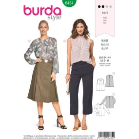 Burda Style Pattern B6434 Women's Feminine Blouses