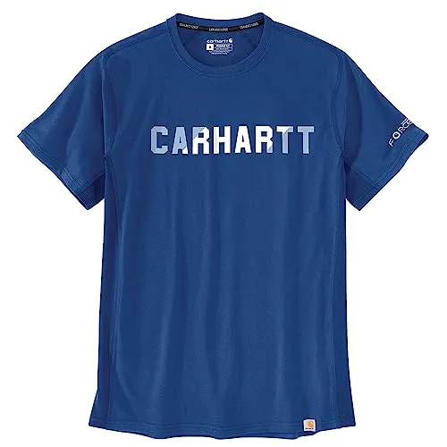 Carhartt 105203 Men's Force Relaxed Fit Midweight Short-Sleeve Block Logo Graphic T-Shirt