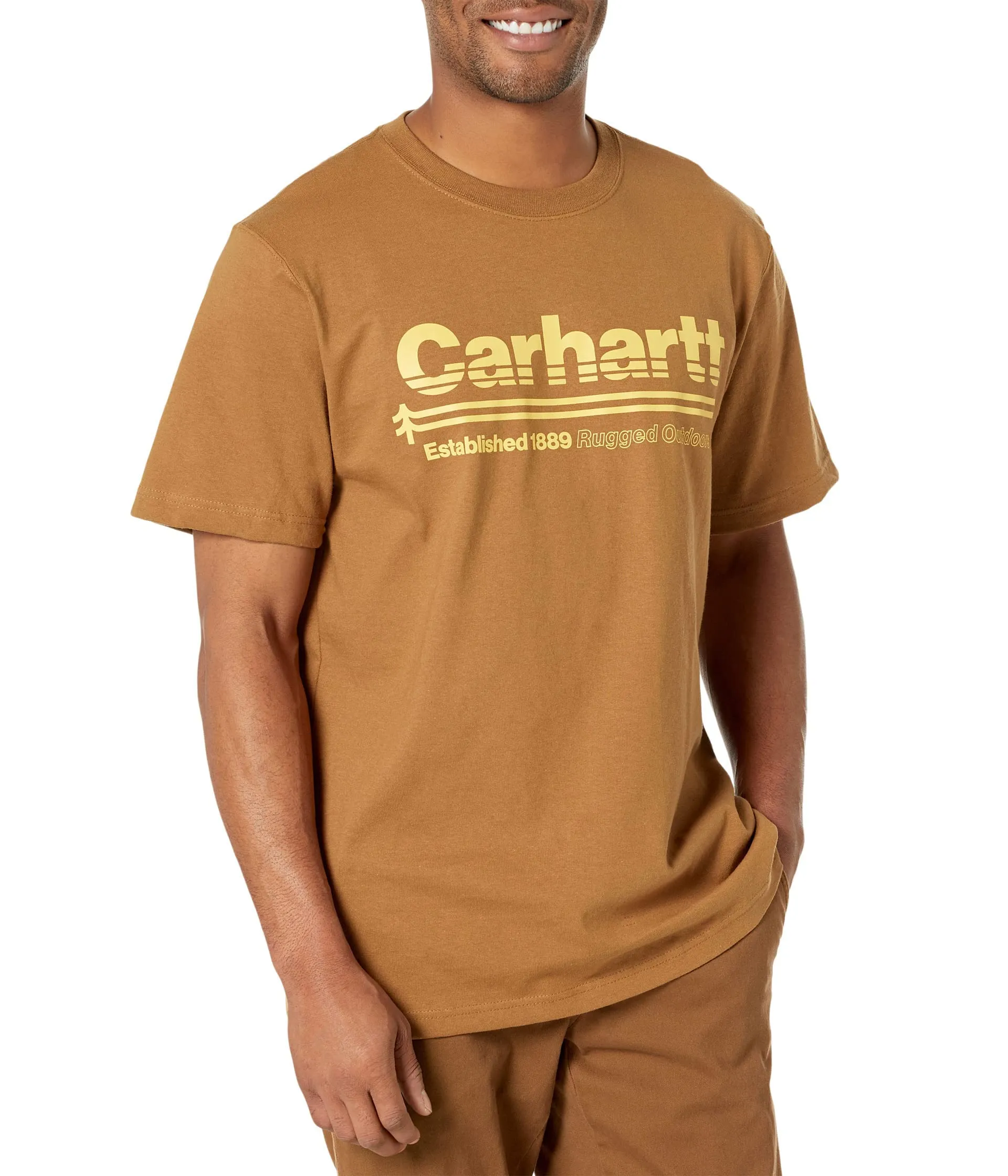 Carhartt 105754 Men's Relaxed Fit Heavyweight Short Sleeve Outdoors Graphic T-Shirt