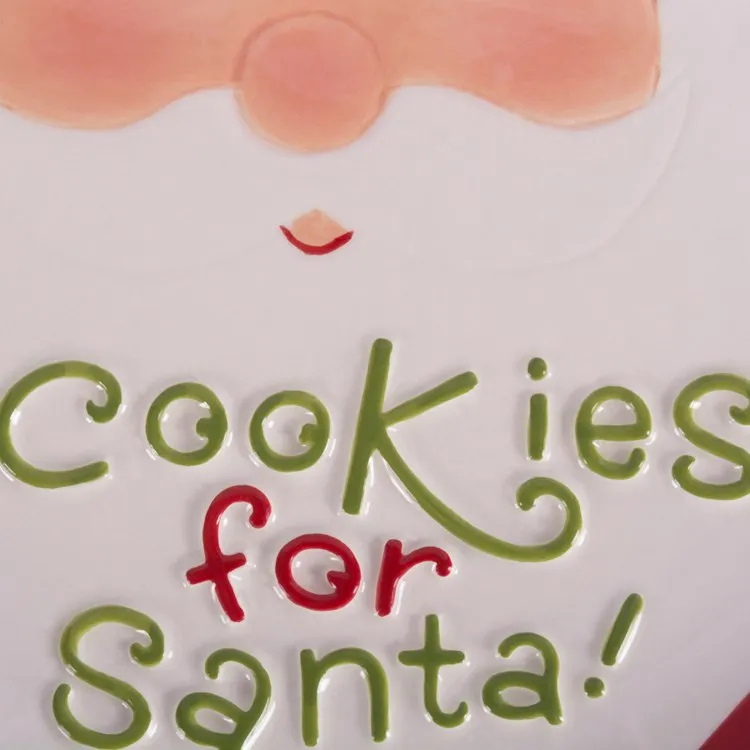 Ceramic Cookies For Santa Plate