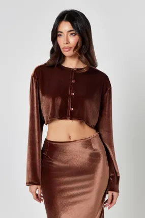 Chocolate Velvet Blouse