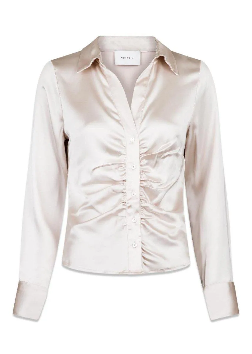 Christy Satin Shirt - Champagne