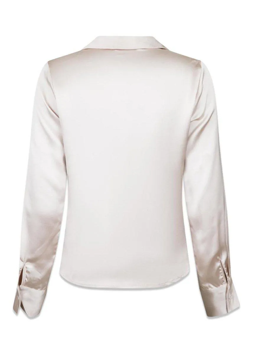 Christy Satin Shirt - Champagne