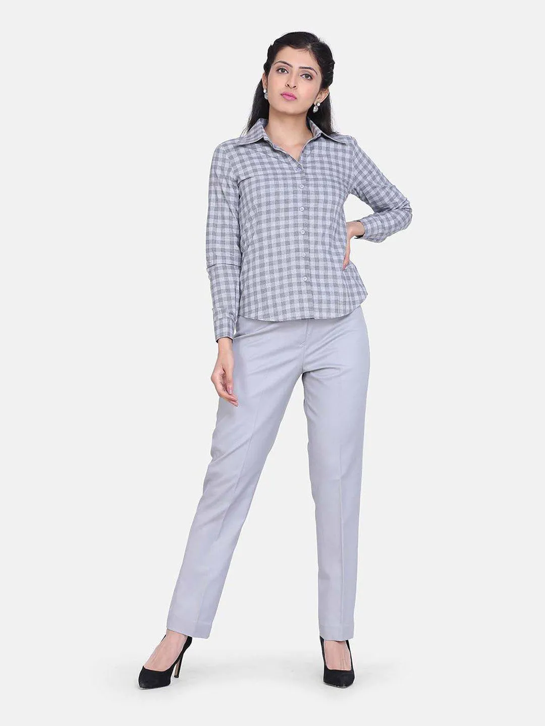 Cloud Grey Poly Cotton Trouser