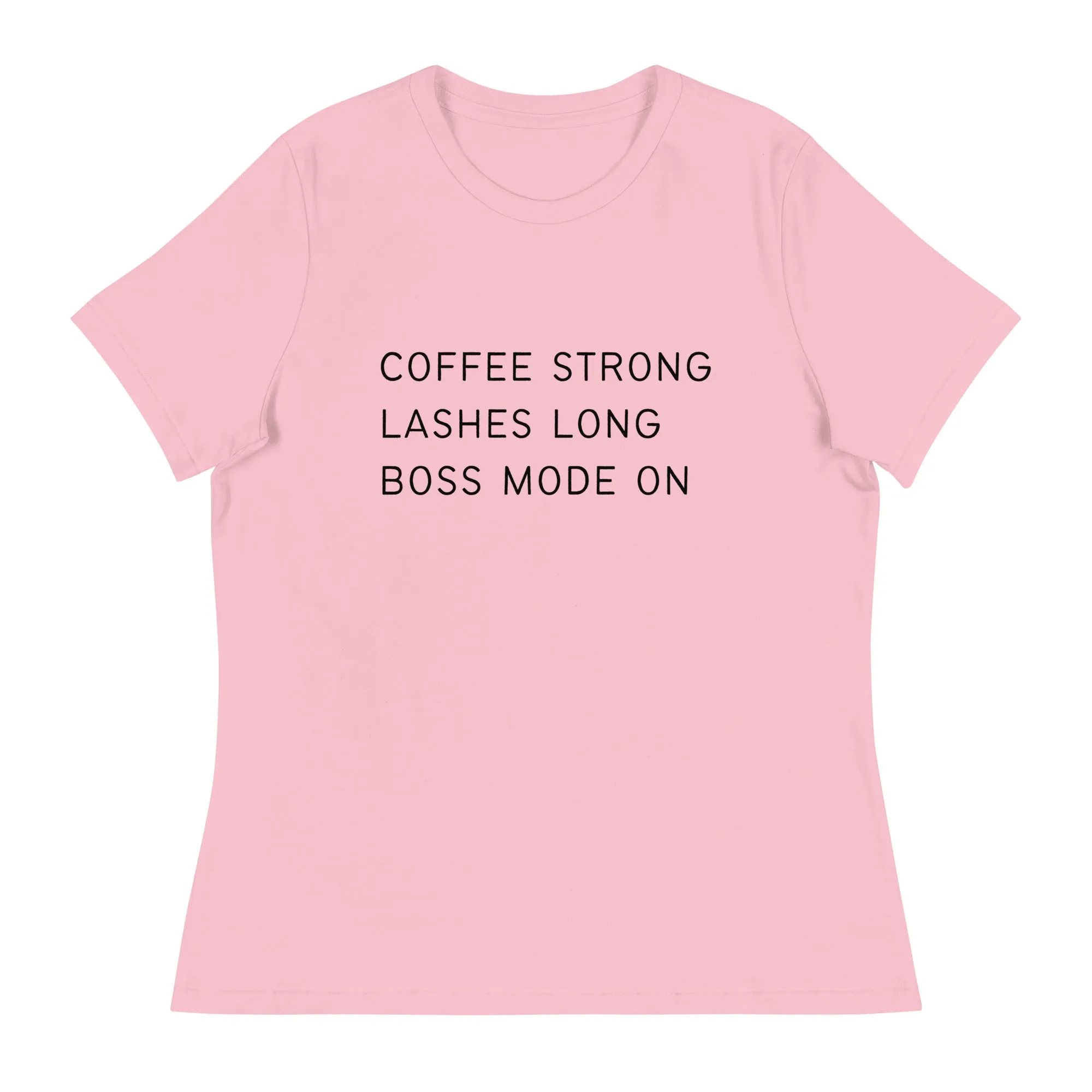 Coffee Strong Lashes Long Women's Short Sleeve T-Shirt