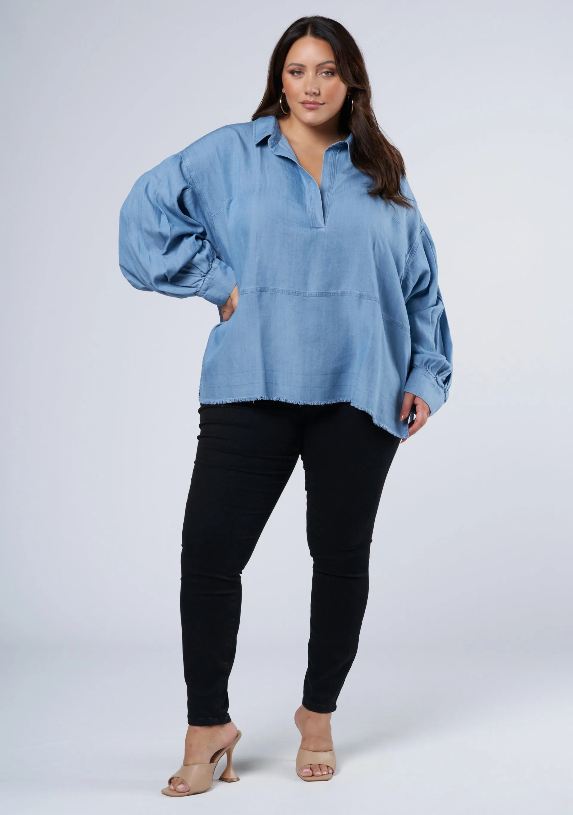 Corbin Chambray Blouse