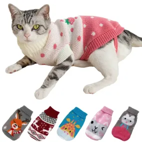 Cozy Winter Sweater for Small & Medium Cats