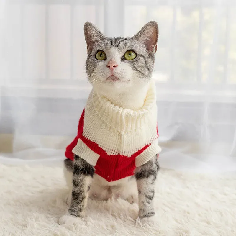 Cozy Winter Sweater for Small & Medium Cats