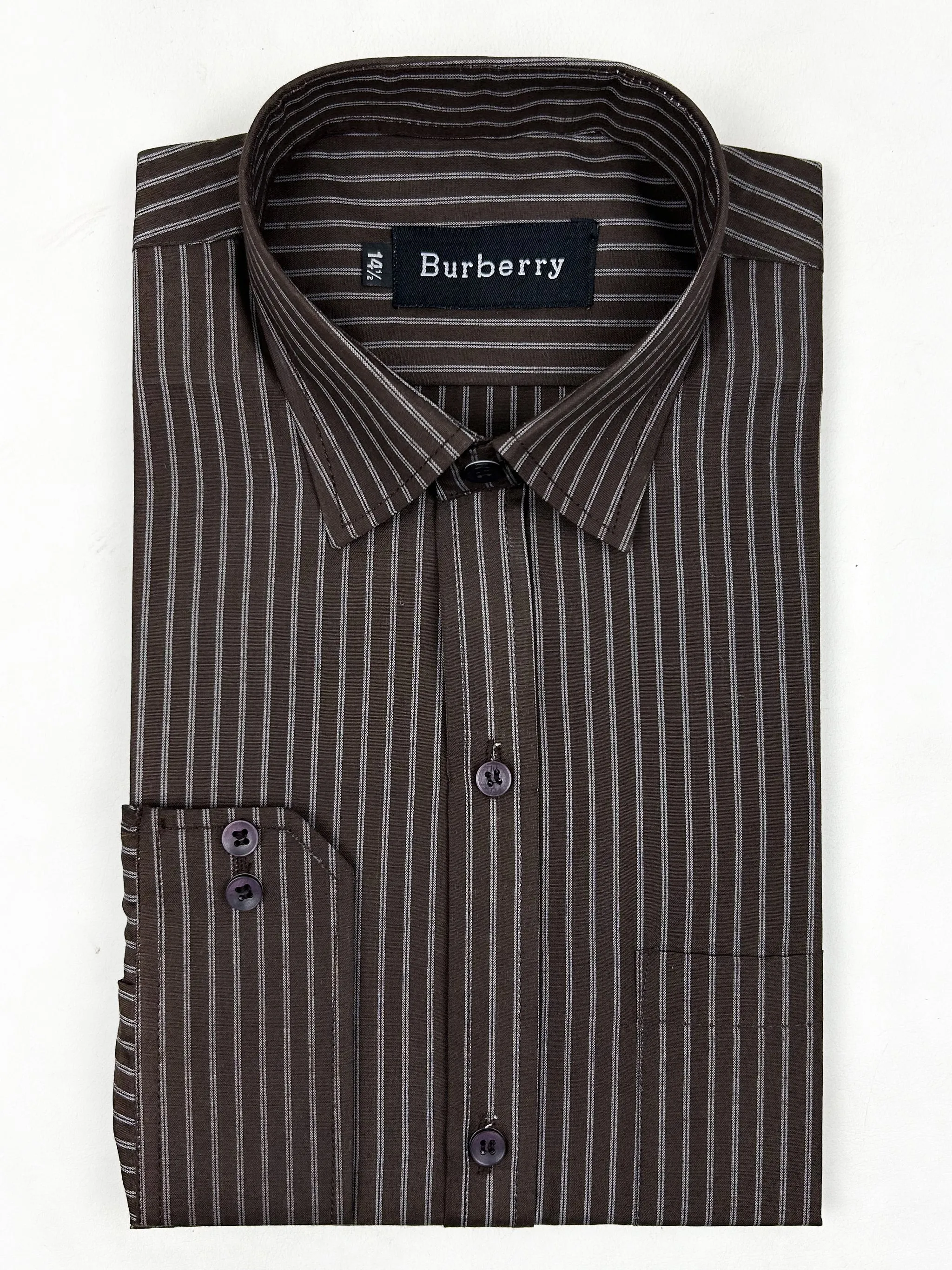 Dark Brown Formal Dress Shirt For Men MFS139