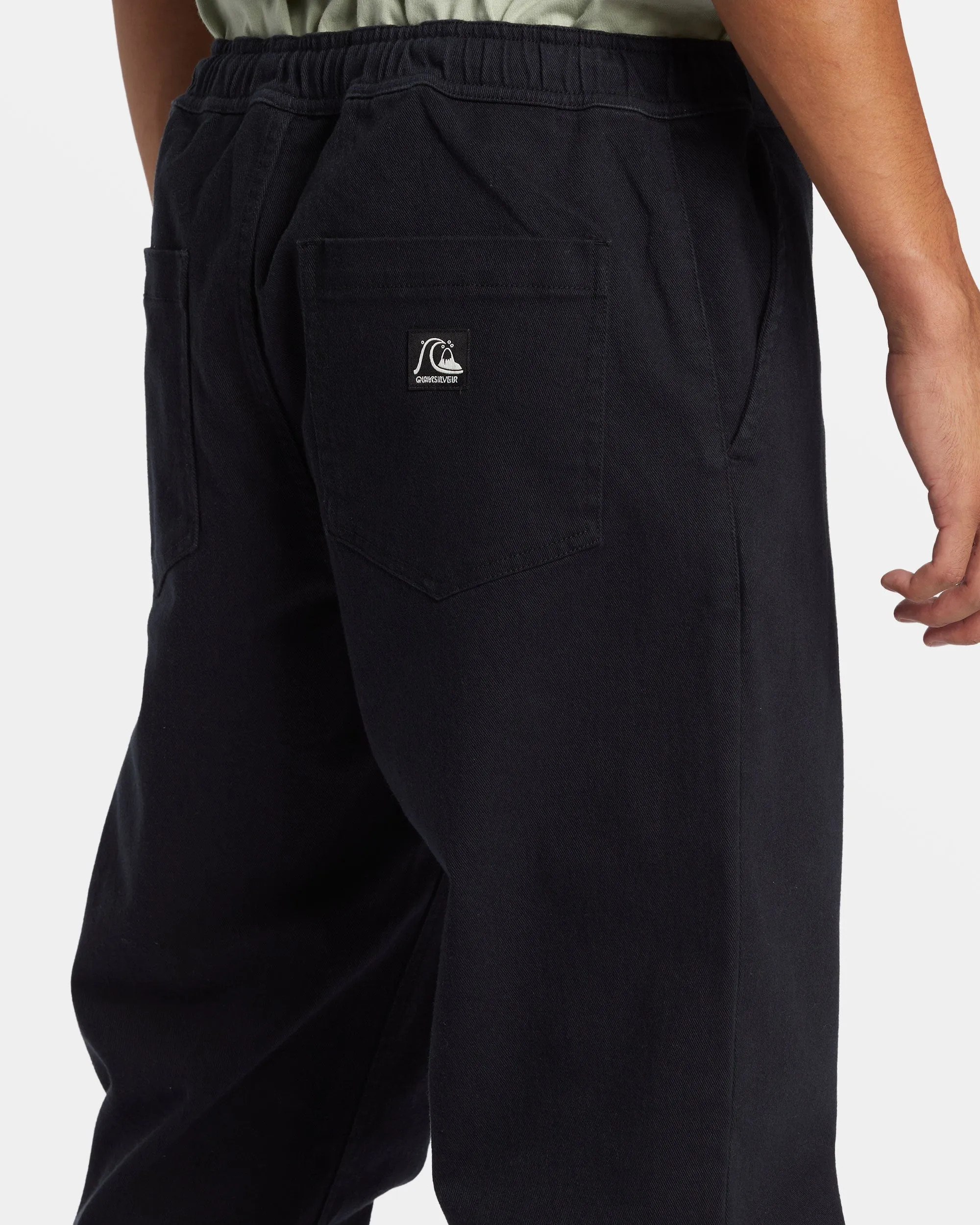 DNA Beach Elastic Waist Pants - Black