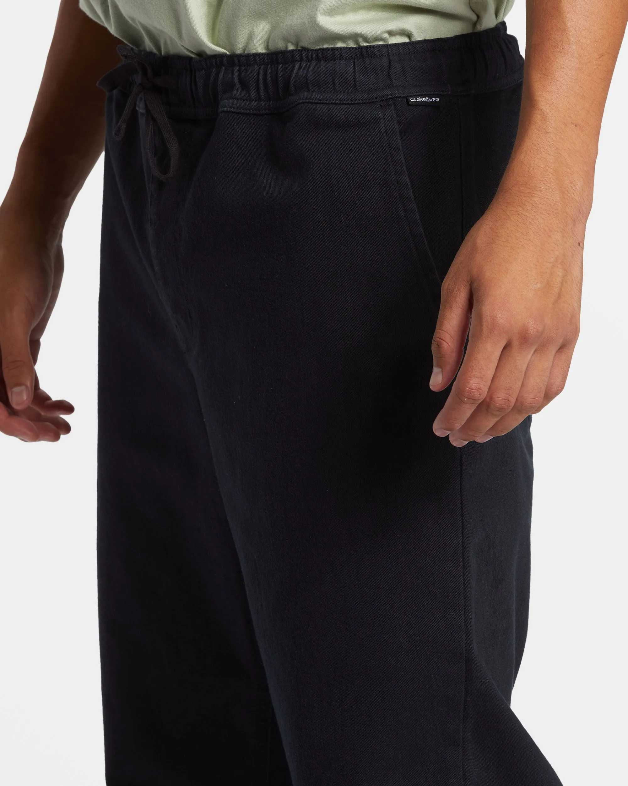 DNA Beach Elastic Waist Pants - Black