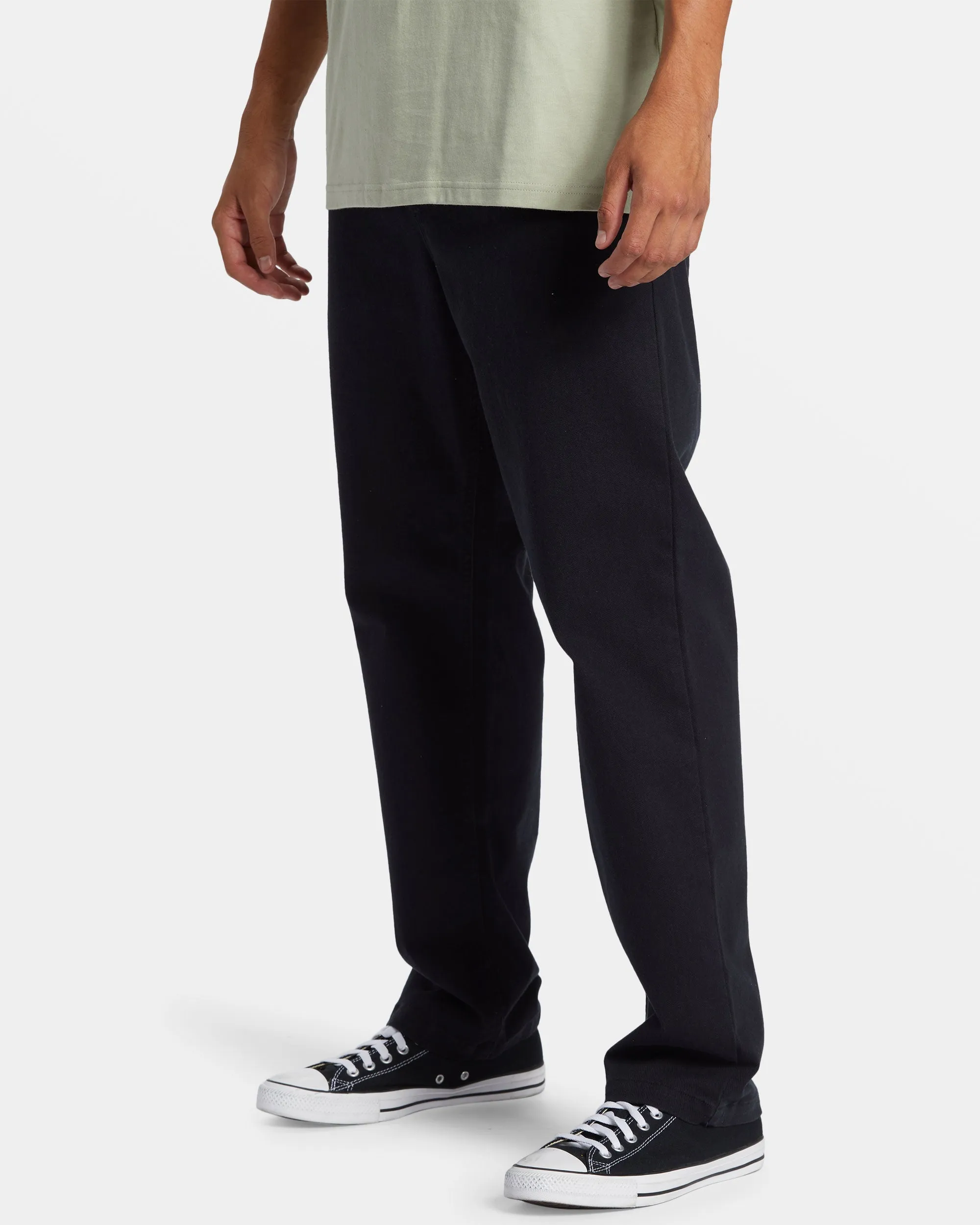 DNA Beach Elastic Waist Pants - Black