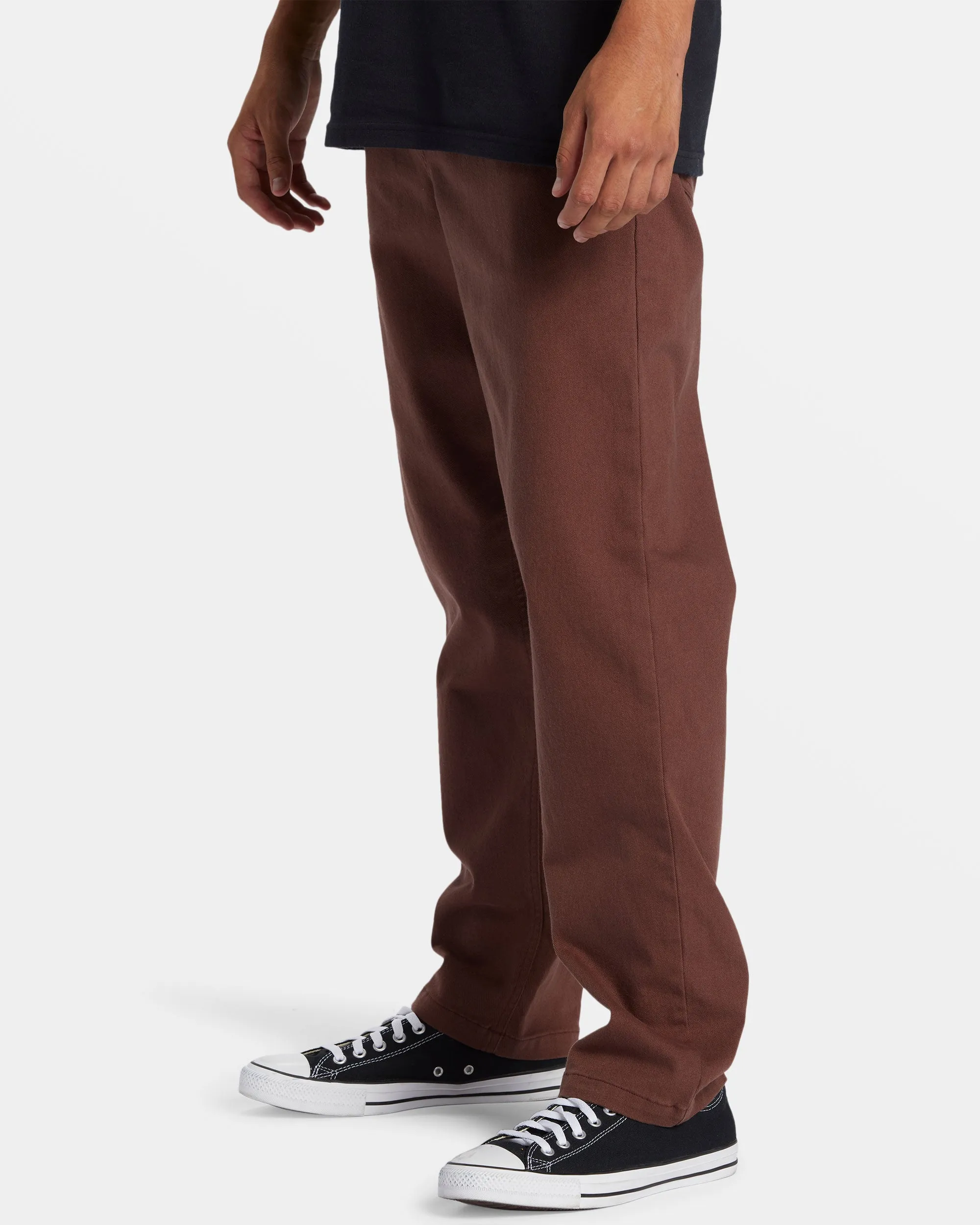 DNA Beach Elastic Waist Pants - Brown Stone