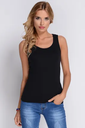 Elegant Cotton Ribbed Sleeveless Blouse