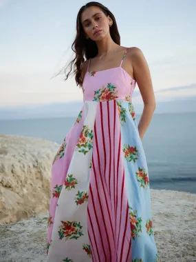 Floral Striped Dress for Trendy Summer Events