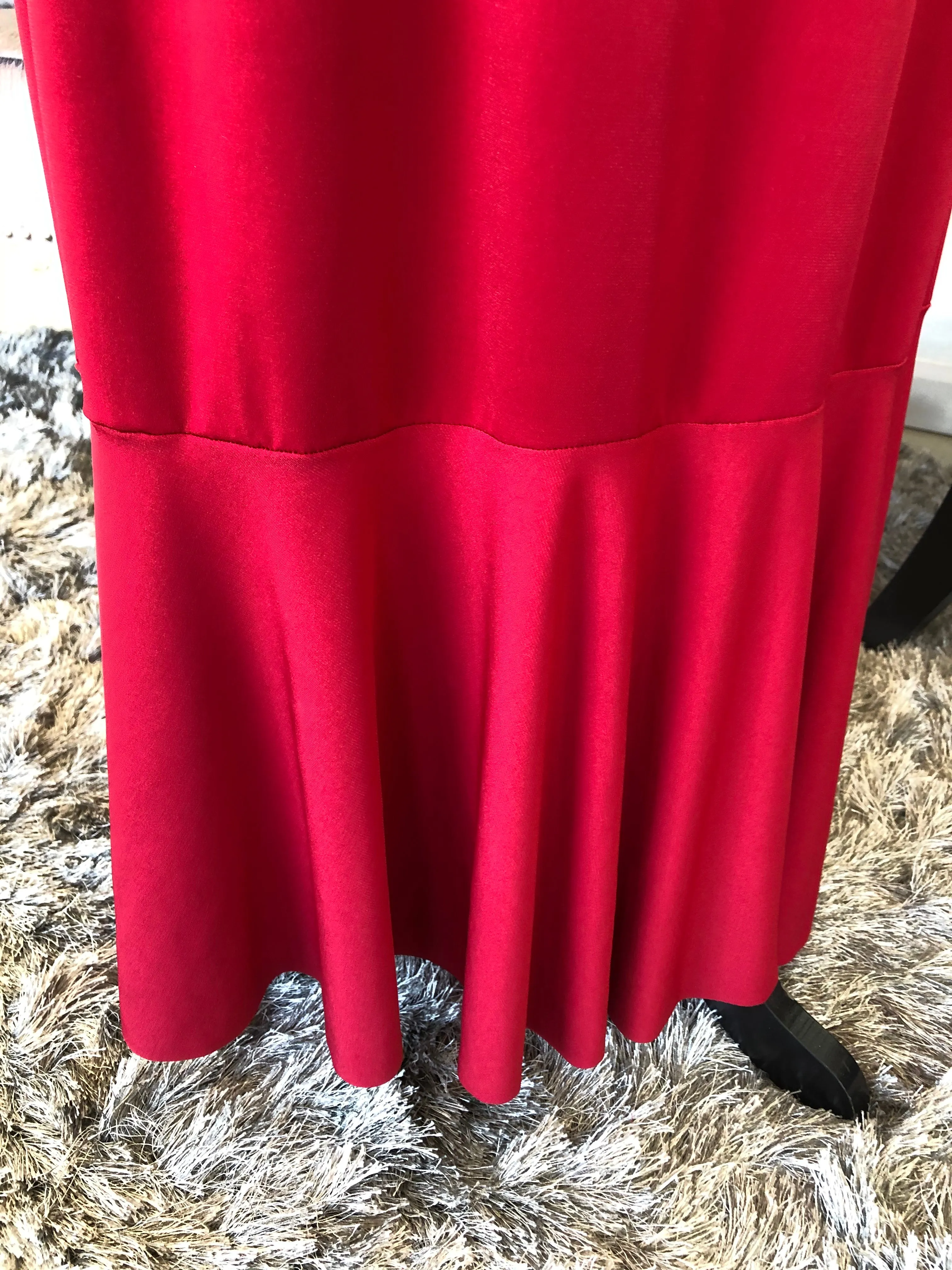 Garnet Red Caroline Skirt