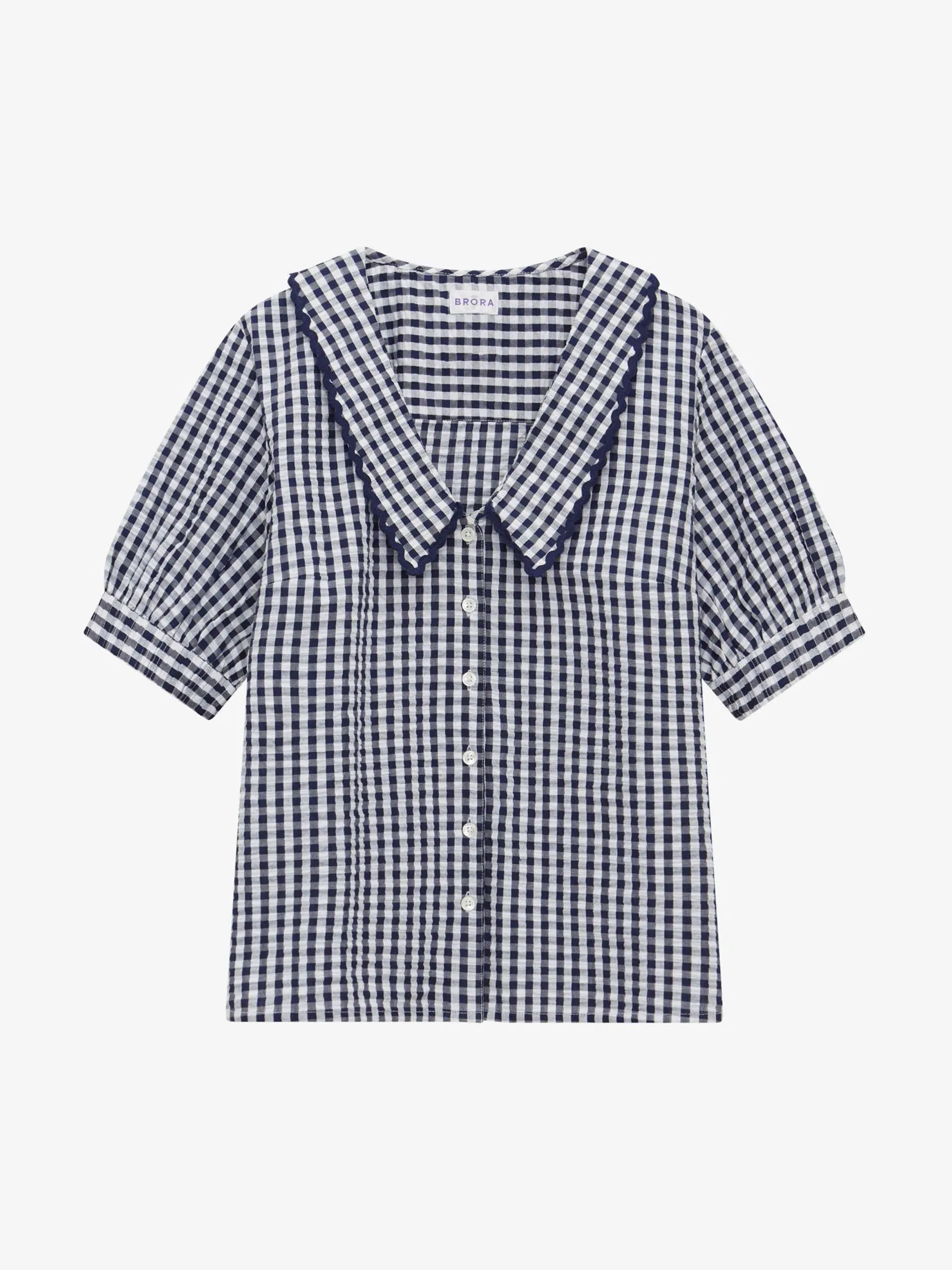 Gingham ricrac shirt