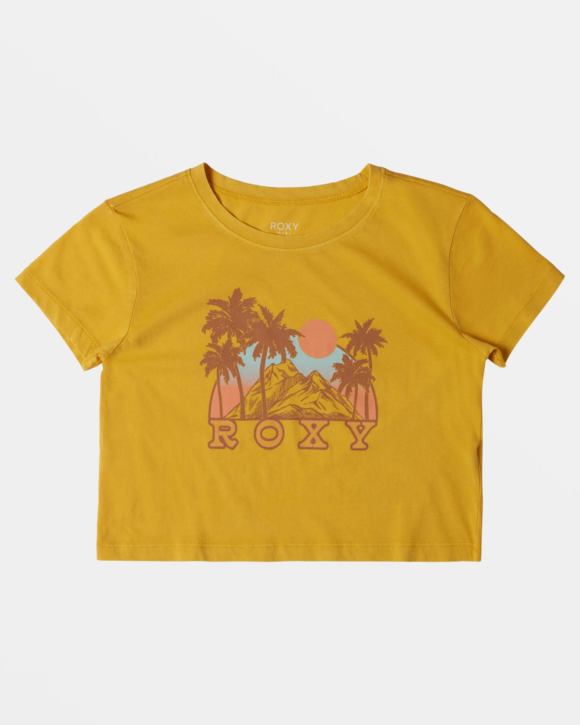 Girls 4-16 Palm Springs Cropped T-Shirt - Mimosa