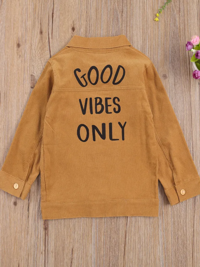 Good Vibes Only Corduroy Jacket