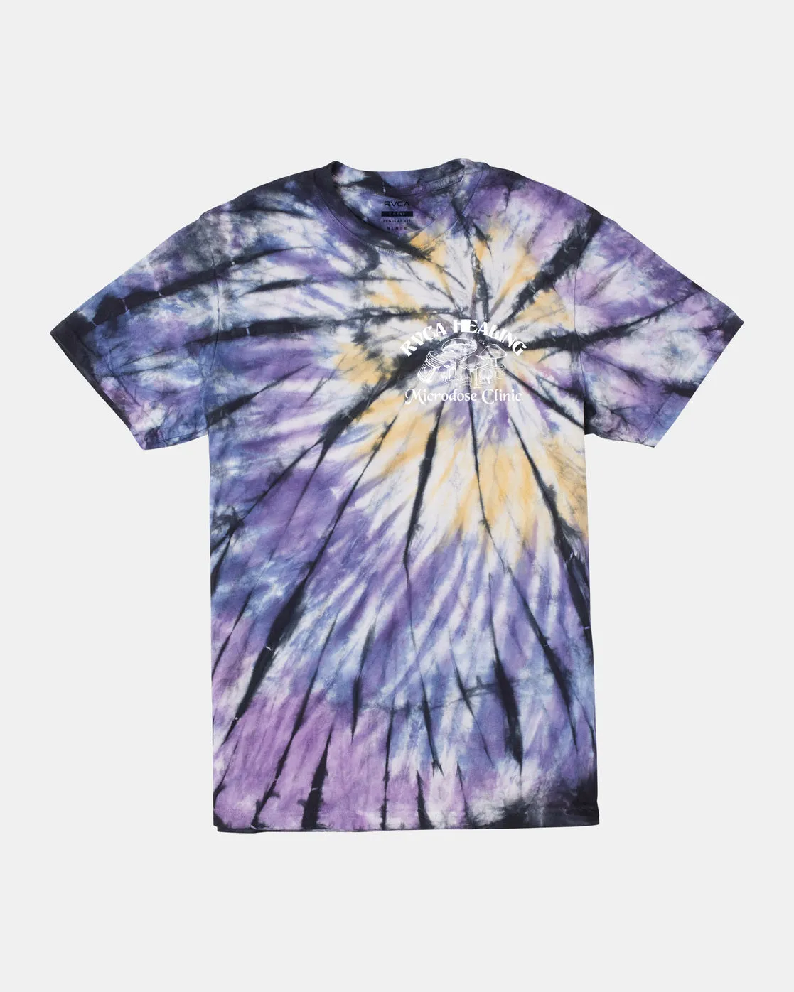 Healing Clinic Tee - Purple/Yellow Tie Dye