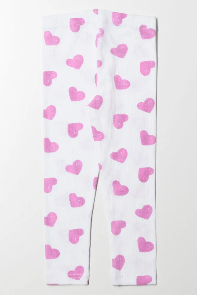 Heart Legging White