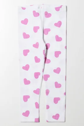 Heart Legging White