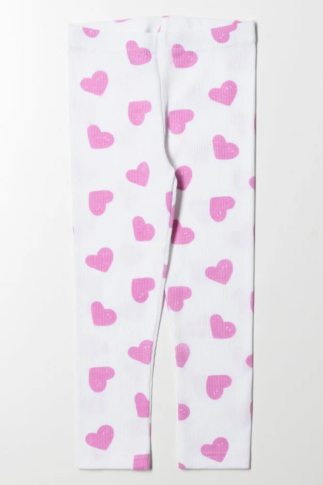 Heart Legging White