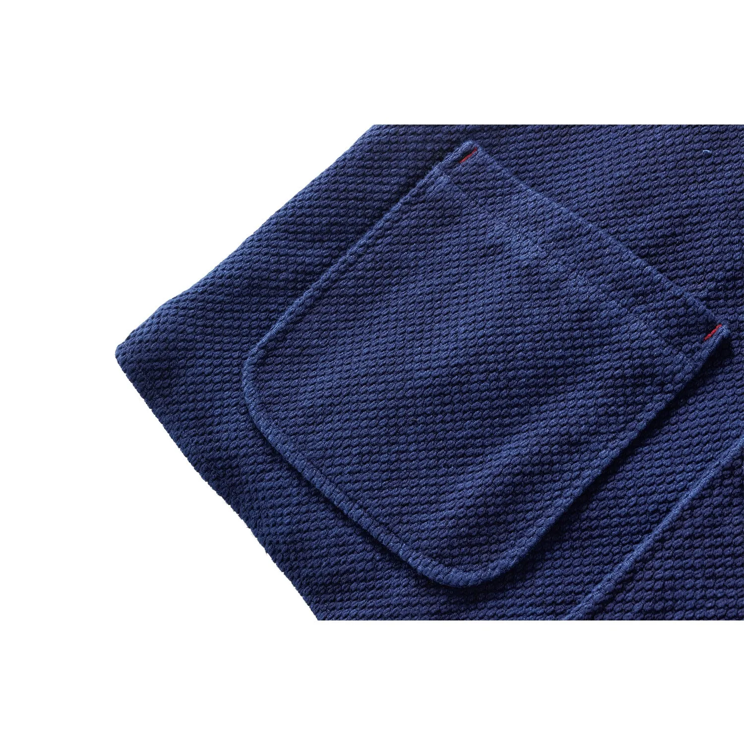 Indigo Sashiko Notch Collar Vest