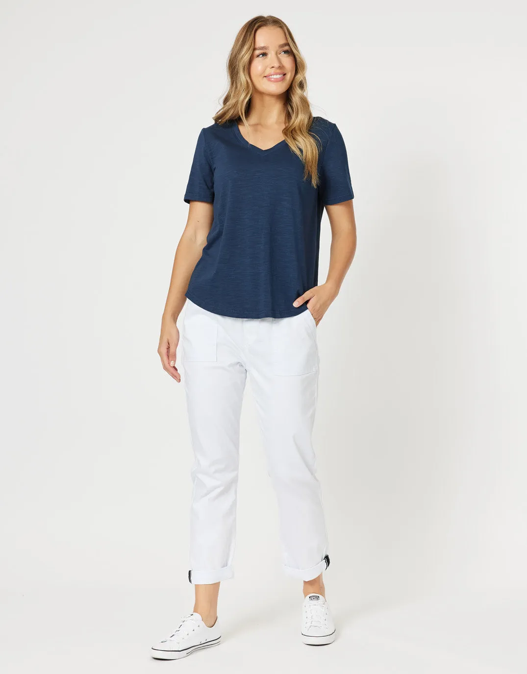 Isabella Cotton Pant - White