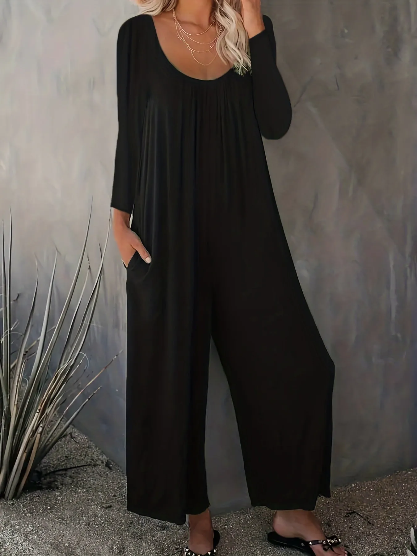 Ivyshape | Casual Long-Sleeved Jumpsuit for Women