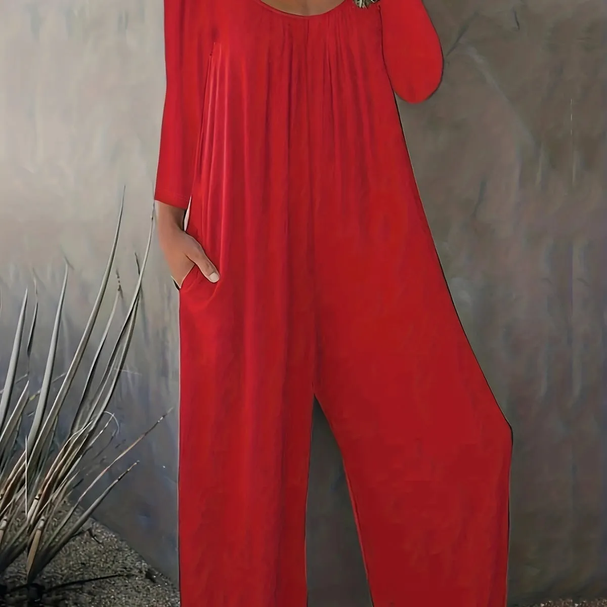 Ivyshape | Casual Long-Sleeved Jumpsuit for Women