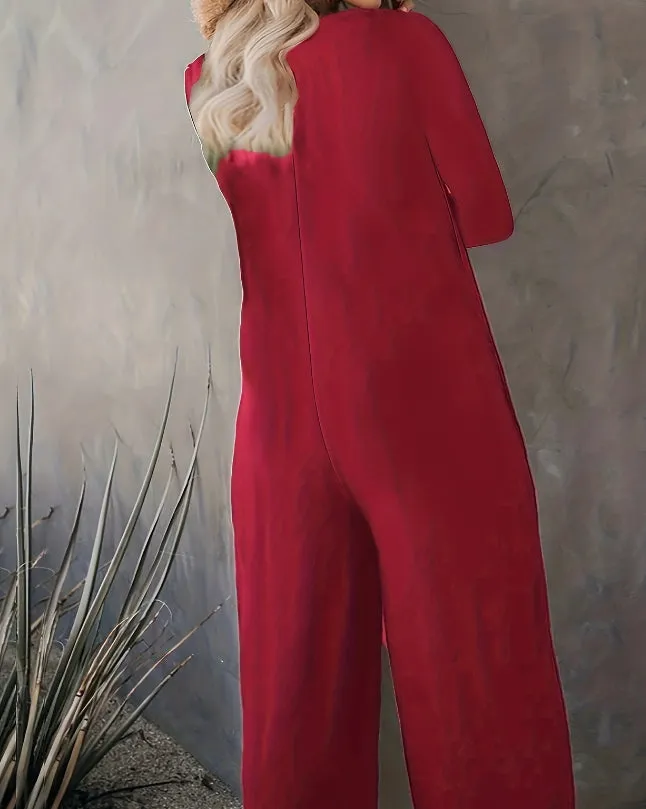 Ivyshape | Casual Long-Sleeved Jumpsuit for Women