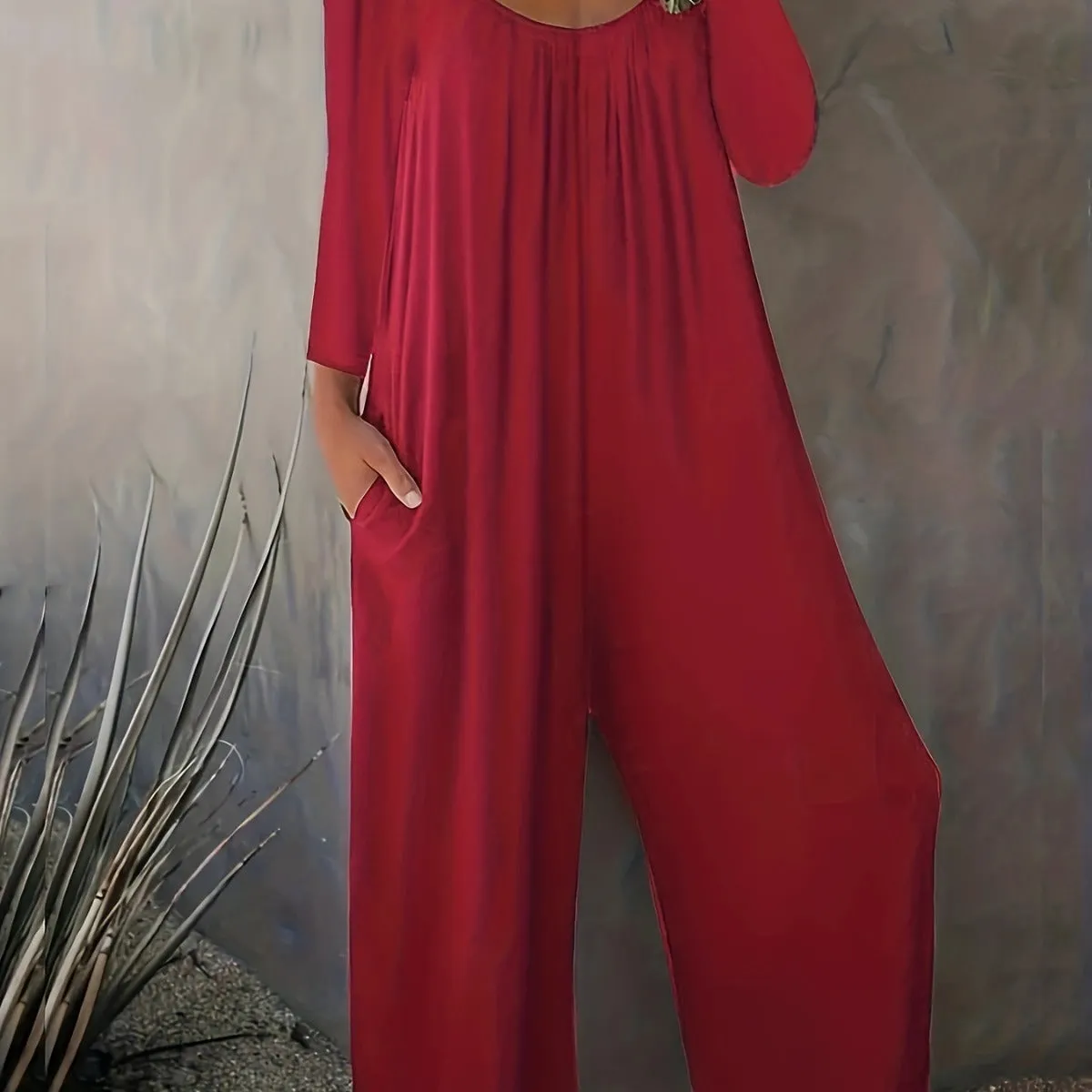 Ivyshape | Casual Long-Sleeved Jumpsuit for Women