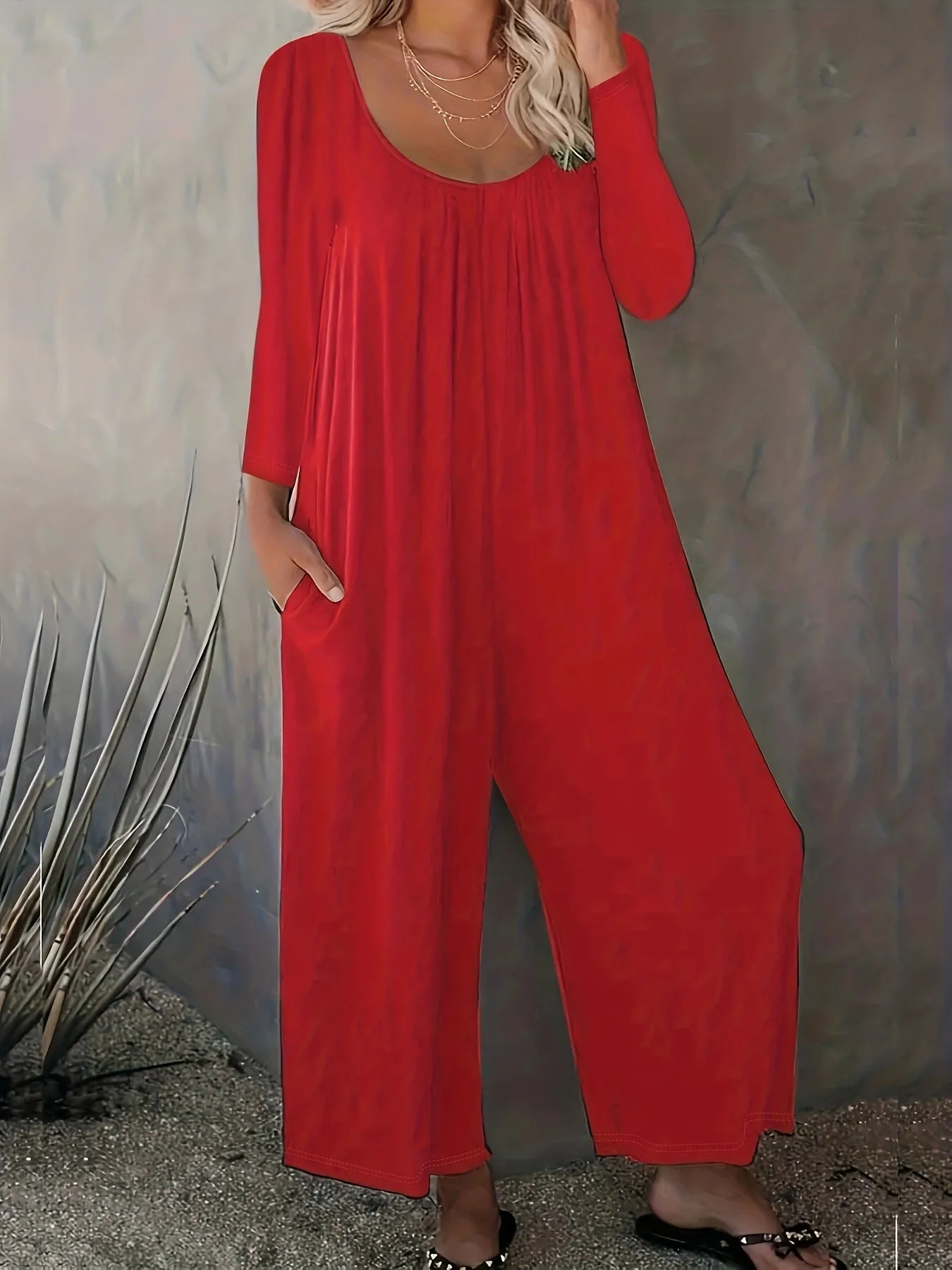 Ivyshape | Casual Long-Sleeved Jumpsuit for Women