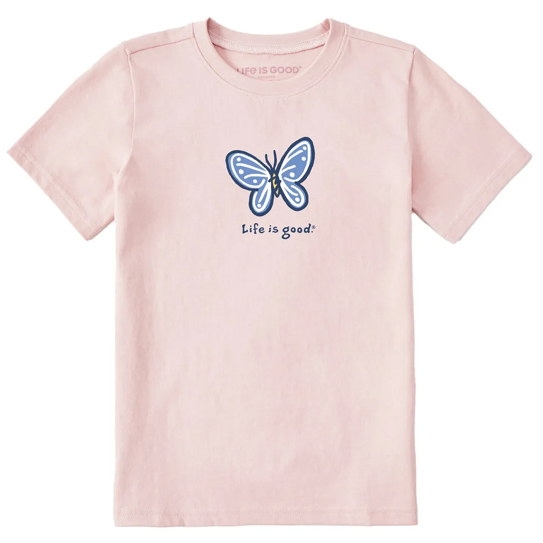 Life is Good Kids SS Crusher Butterfly HIMALAYAN PINK