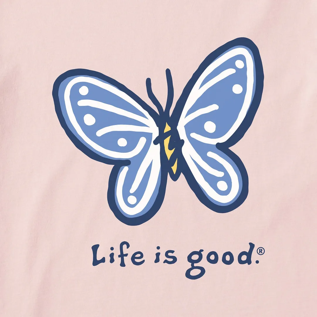 Life is Good Kids SS Crusher Butterfly HIMALAYAN PINK