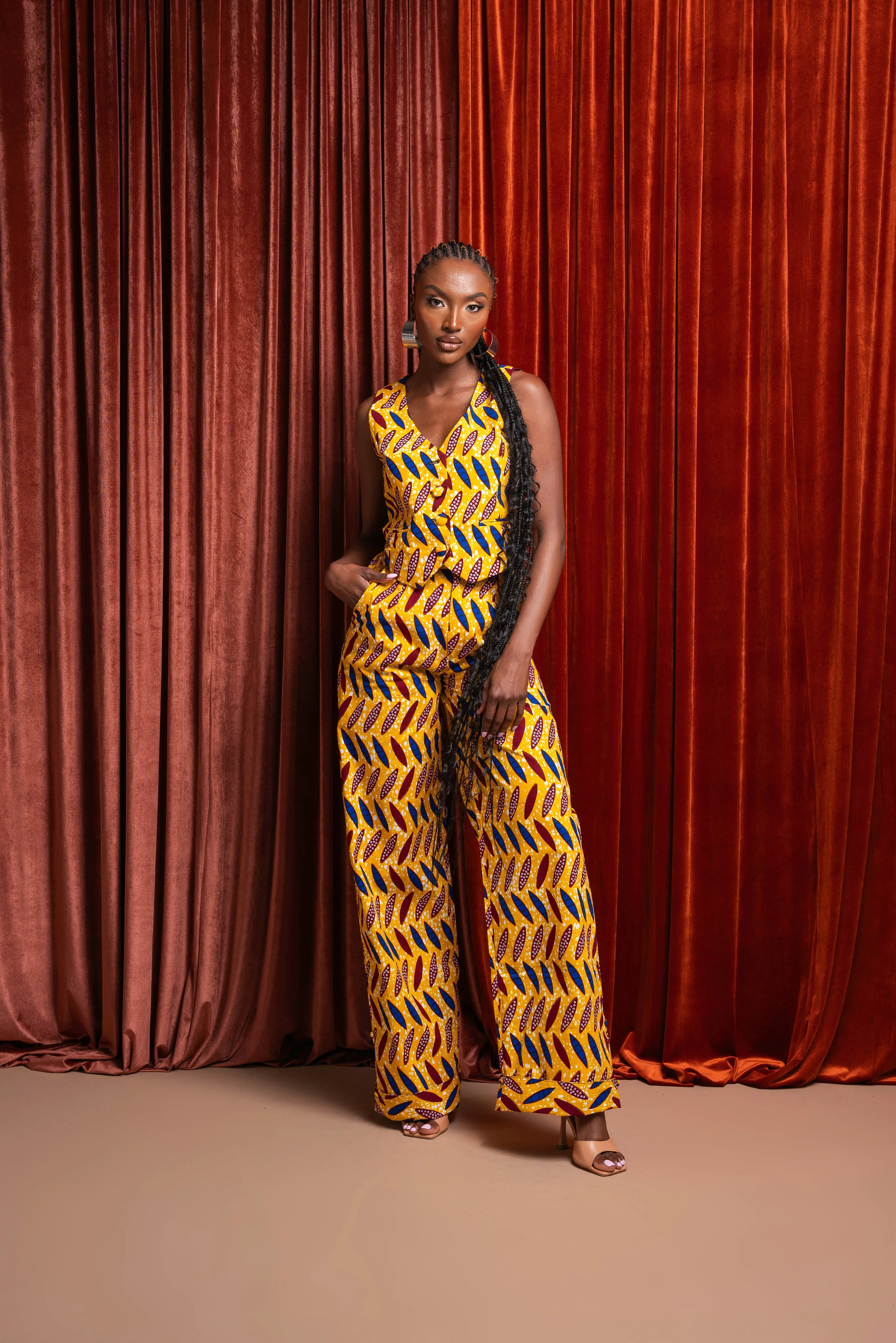 MOYIN African print WAISTCOAT