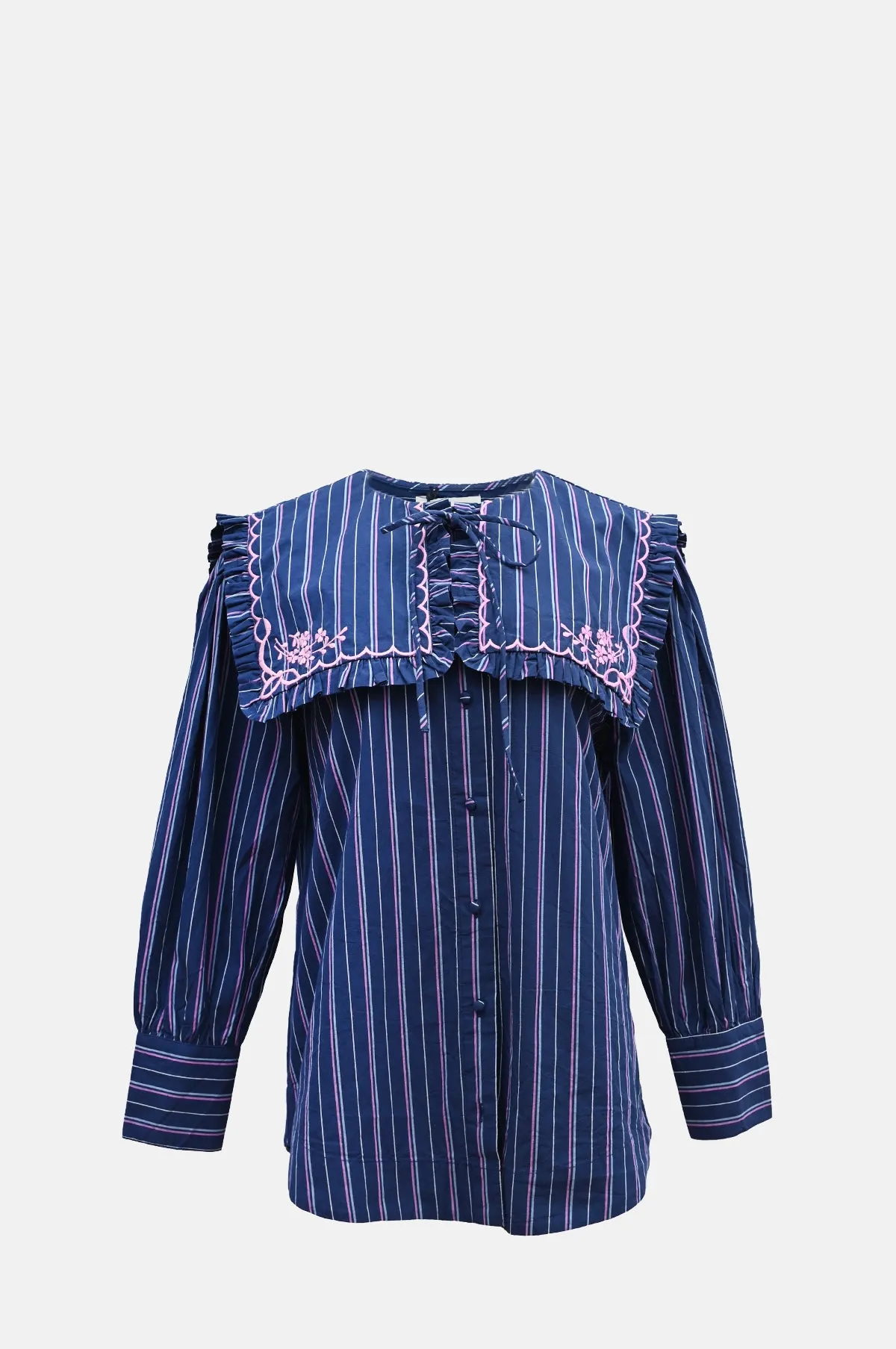 Nordine Blouse Navy Stipe